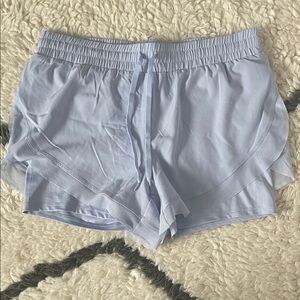 RBX Women's Athletic Shorts in Soft Blue